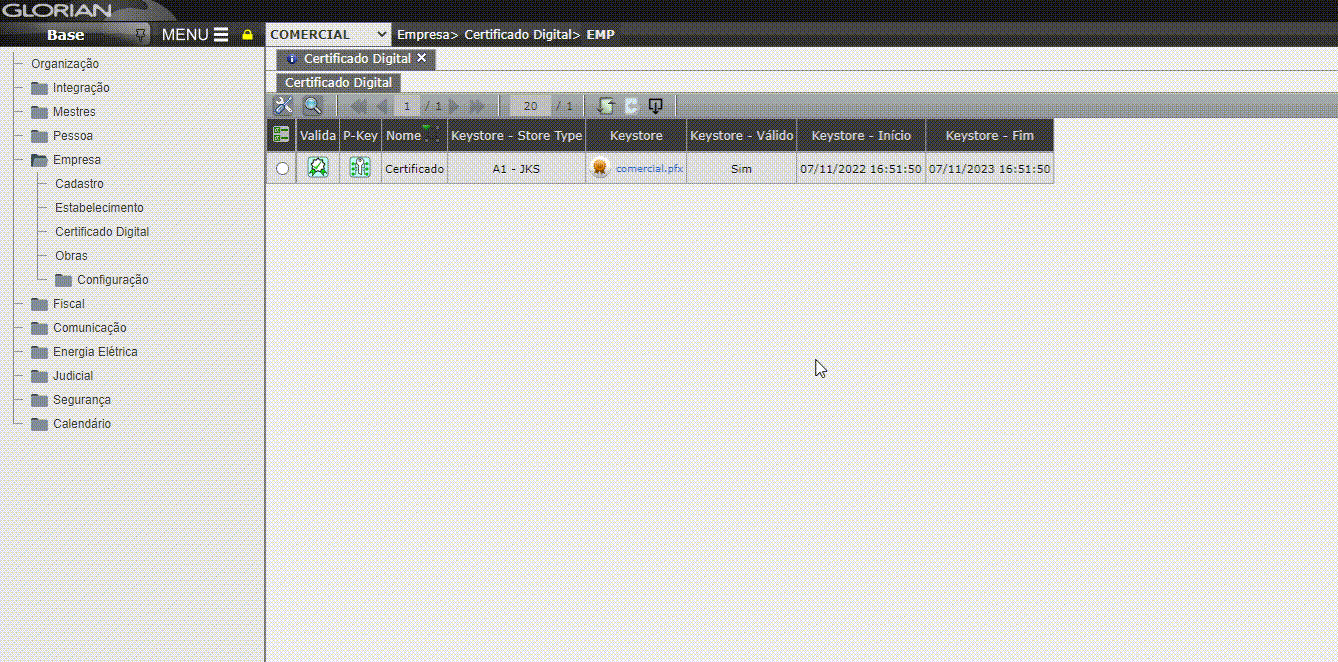 Atualização do certificado digital