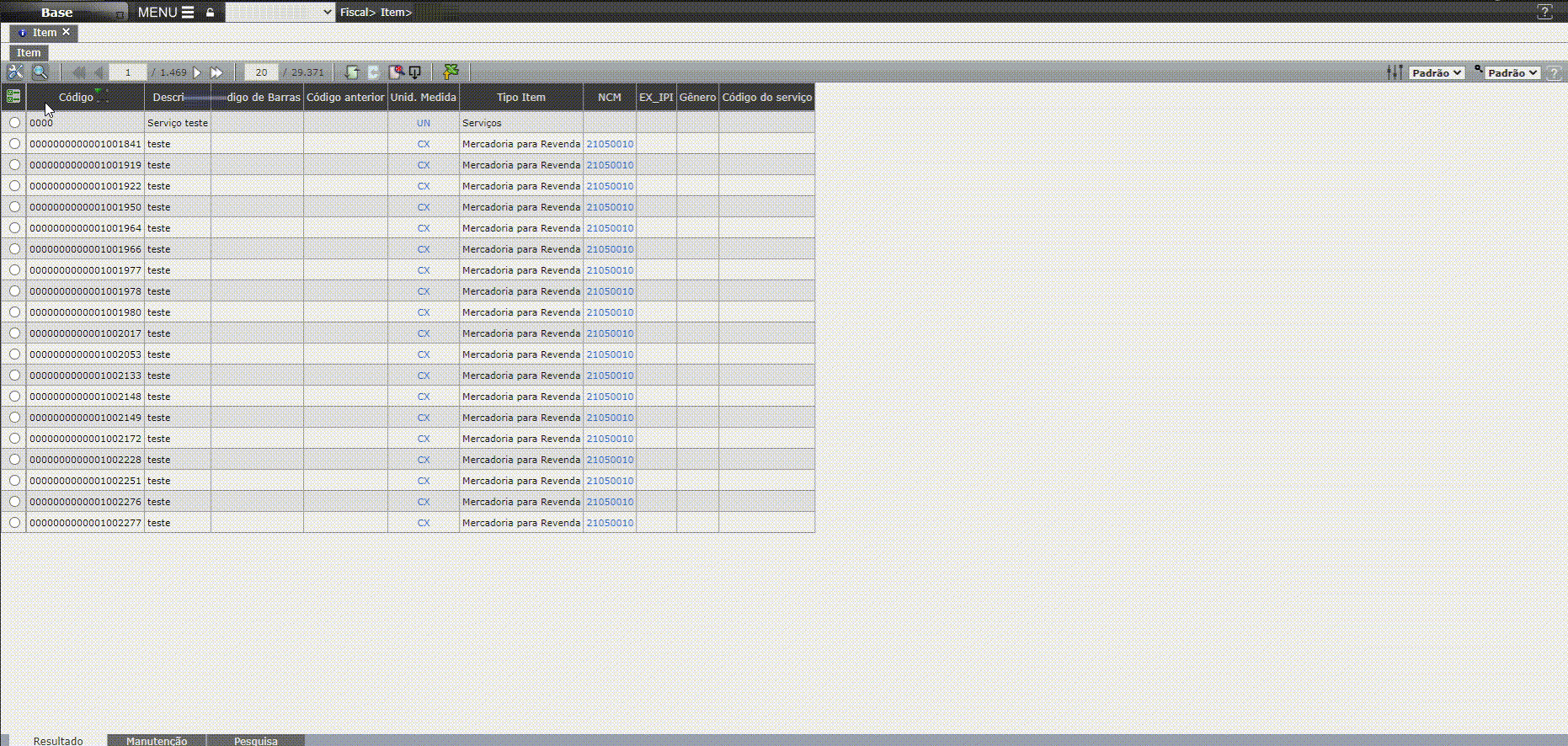 Cadastrar Item manualmente2