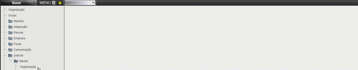 Cadastrar Organização - Processo Judicial
