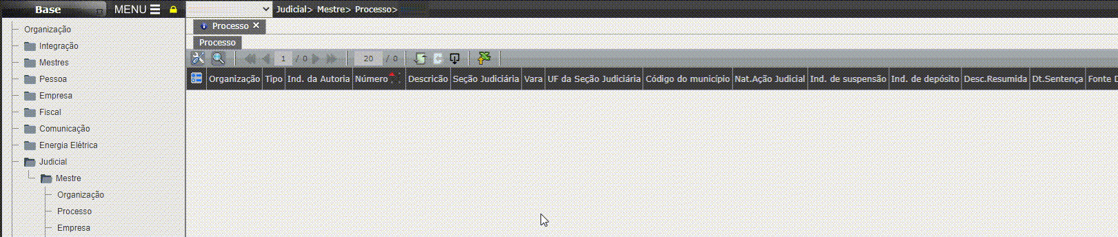 Cadastrar Processo Judicial em massa
