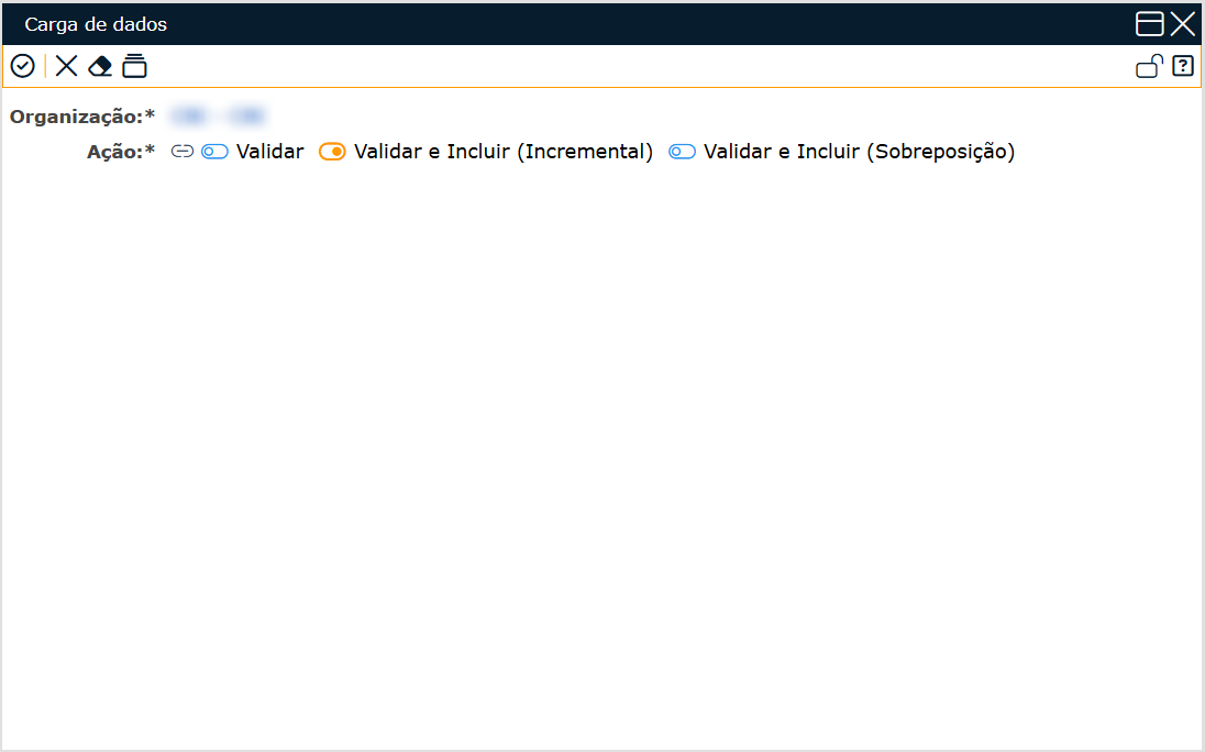Opções de validações em massa