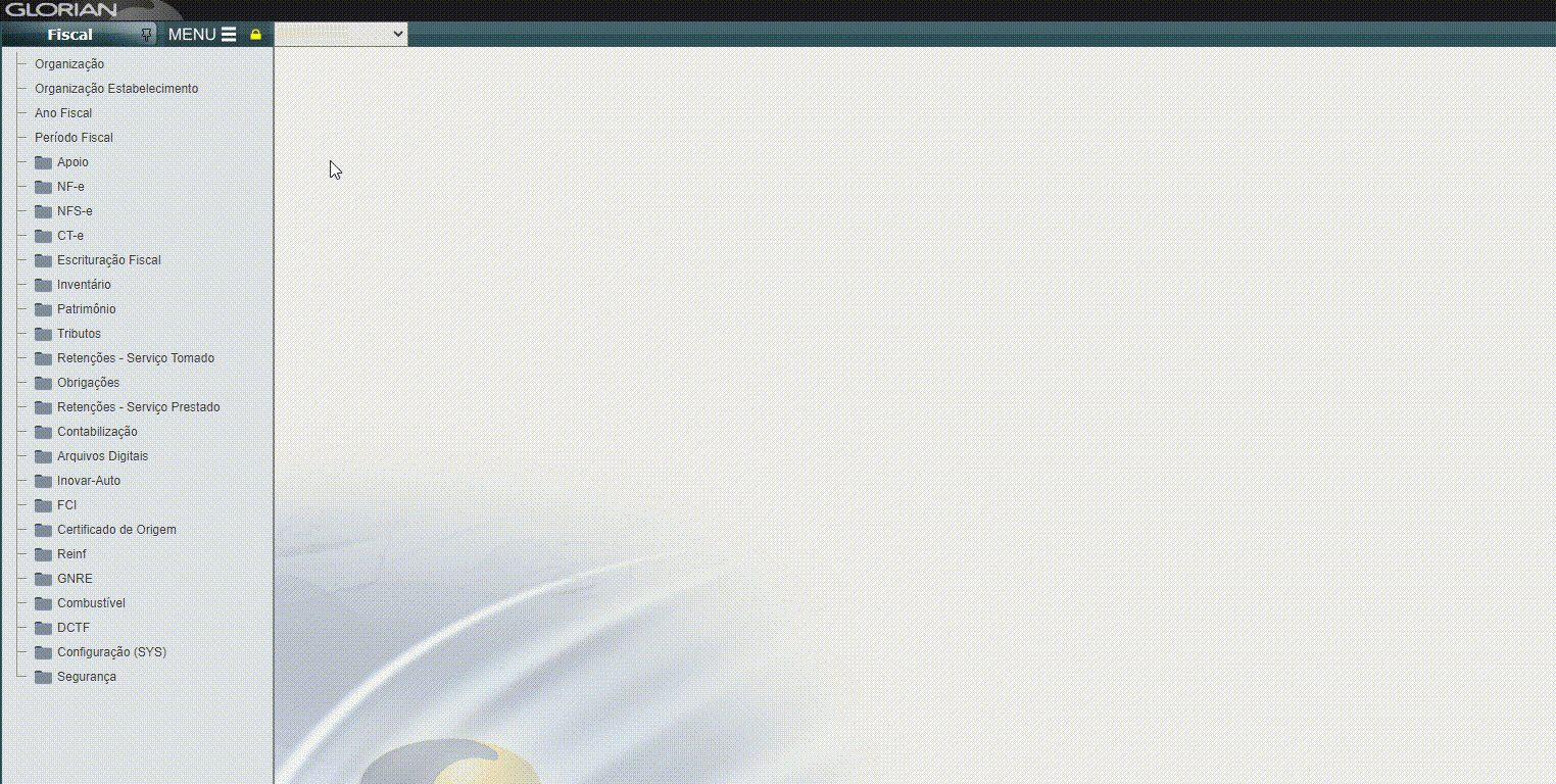 Objetivo: Configuração da organização x estabelecimento.