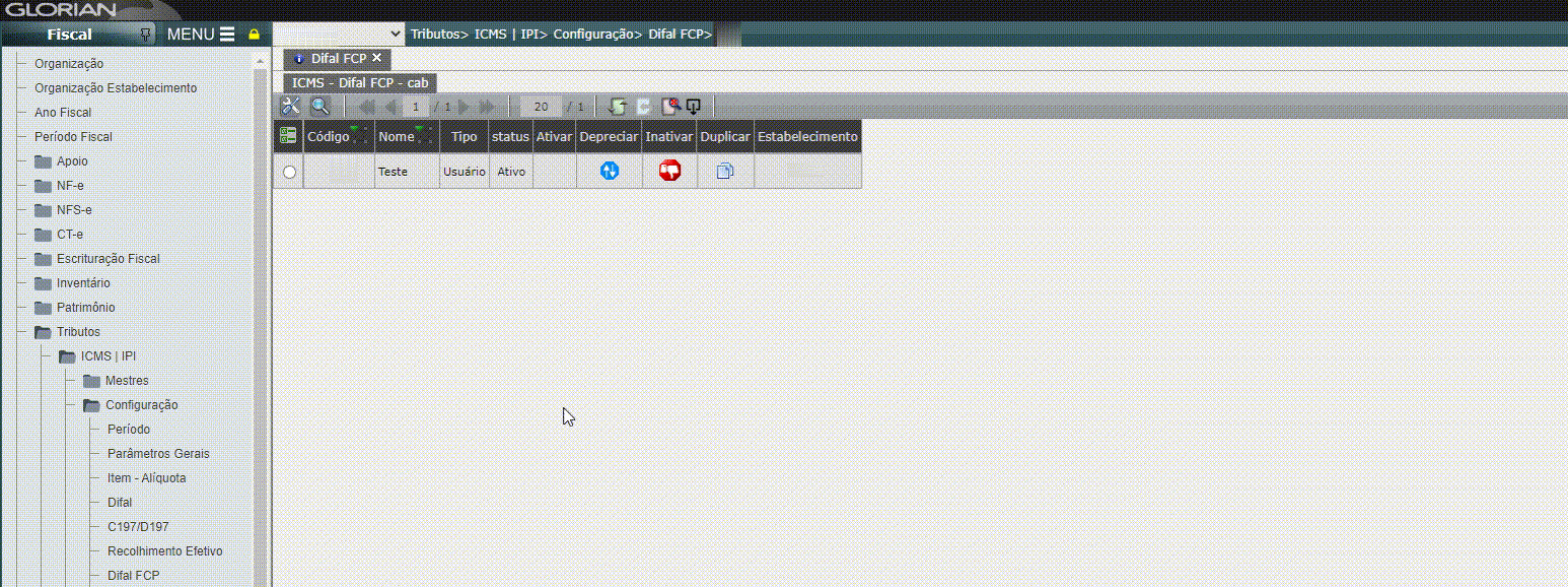 Apuração ICMS/IPI - DIFAL FCP