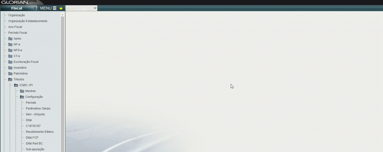 Apuração ICMS|IPI - Configuração período