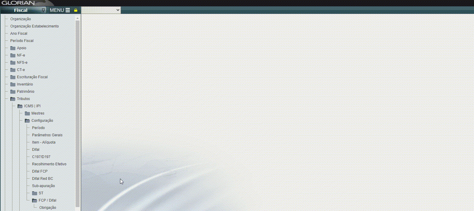 Apuração ICMS|IPI - Configurações obrigações FCP/DIFAL