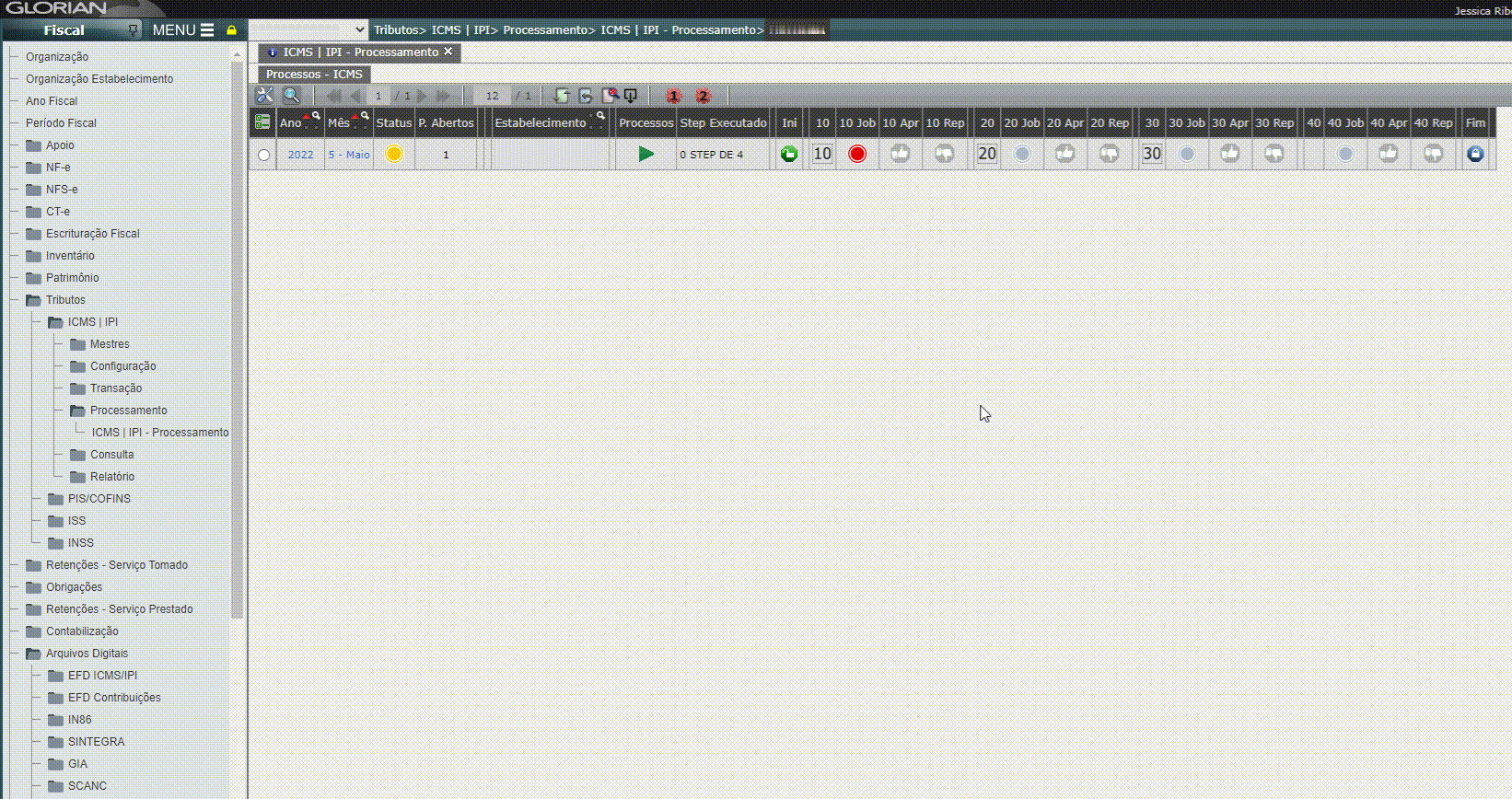 Processamento apurações ICMS|IPI - Município nos CT-e (E) ou Município nos CT-e (S)