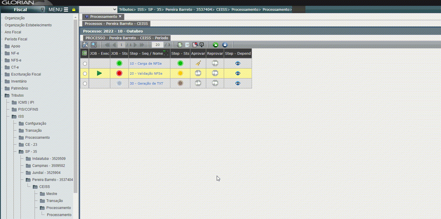 Regras de validação: Escrituração de serviços tomados - Pereira Barreto