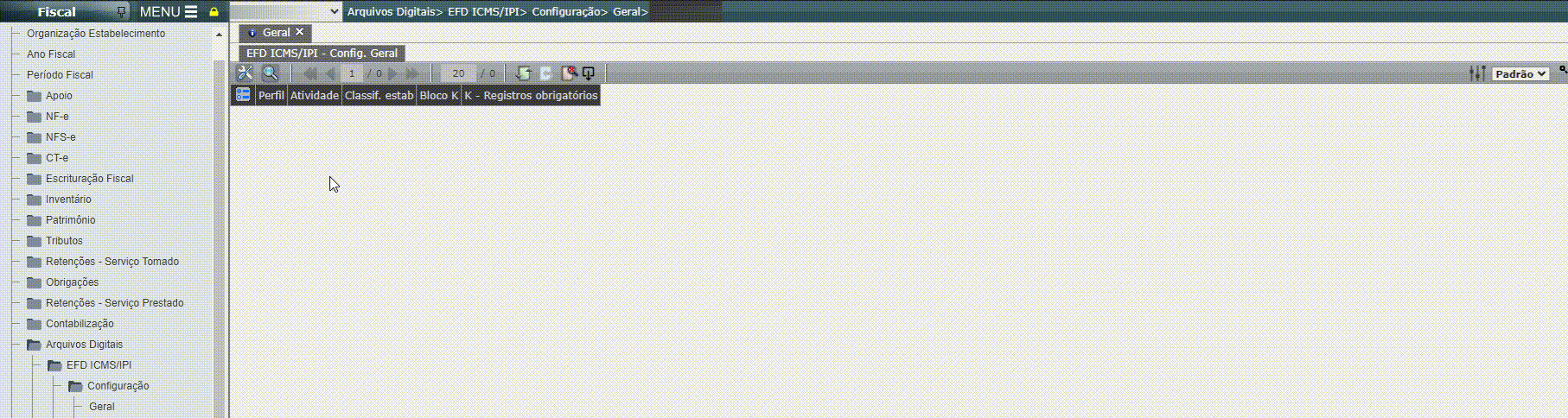 EFD ICMS/IPI - Configuração Geral