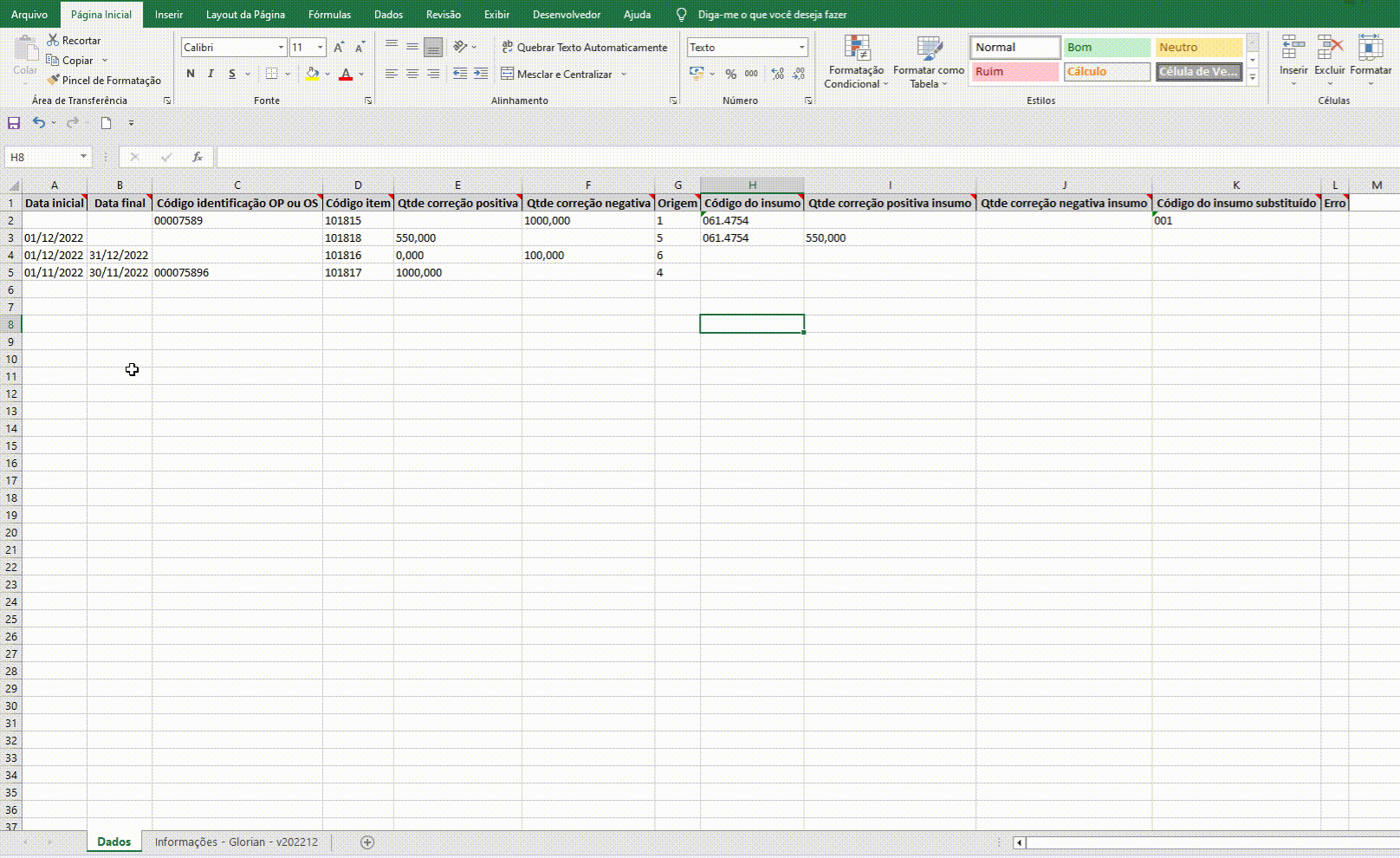 EFD ICMS/IPI - Lançamento do registro K270/K275 em massa