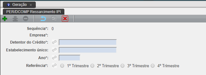 Geração do PER/DCOMP – Ressarcimento de IPI