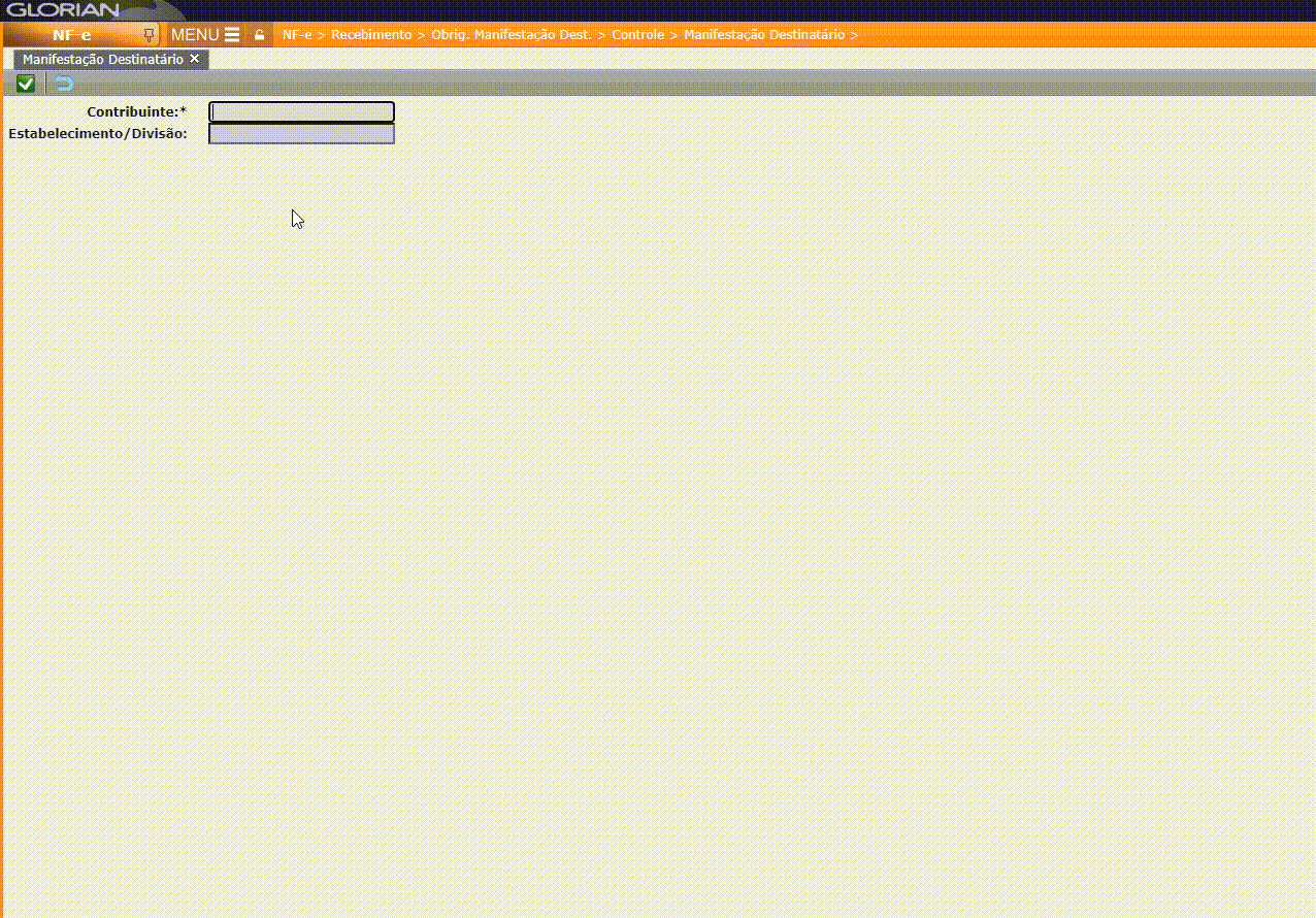 Controle - Manifestação Destinatário