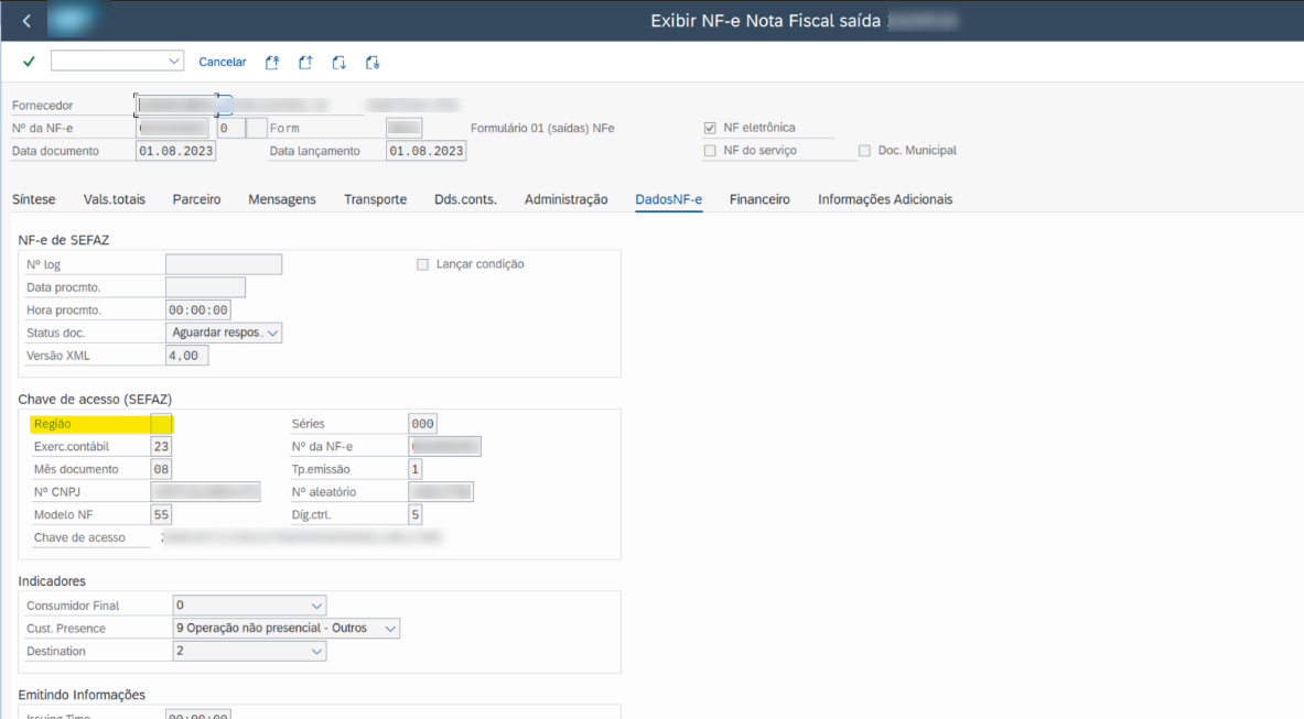 XML de Faturamento não recebido no Glorian NF-e com situação de enviada no Monitor J1BNFE