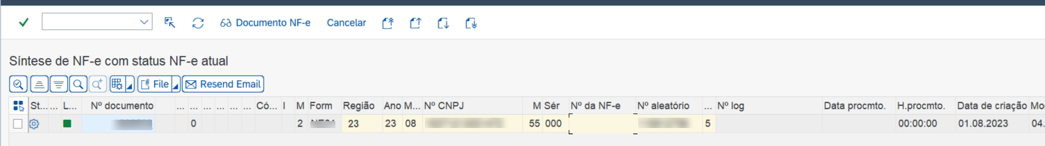 XML de Faturamento não recebido no Glorian NF-e com situação de enviada no Monitor J1BNFE