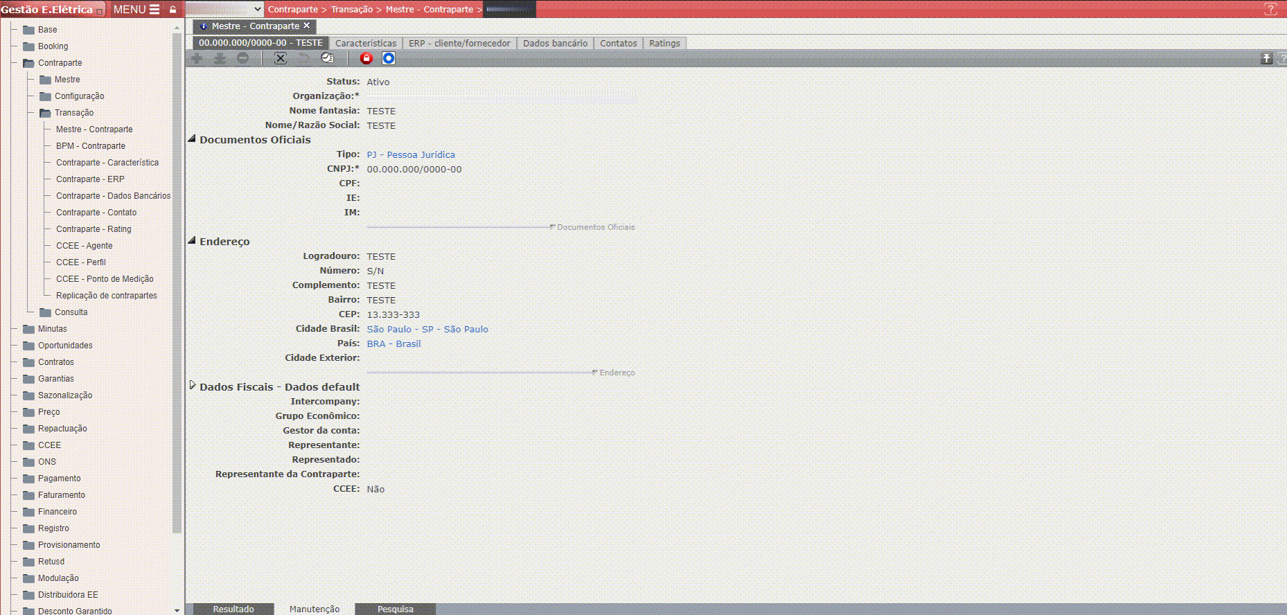 Cadastrar Código ERP (cliente ou fornecedor)