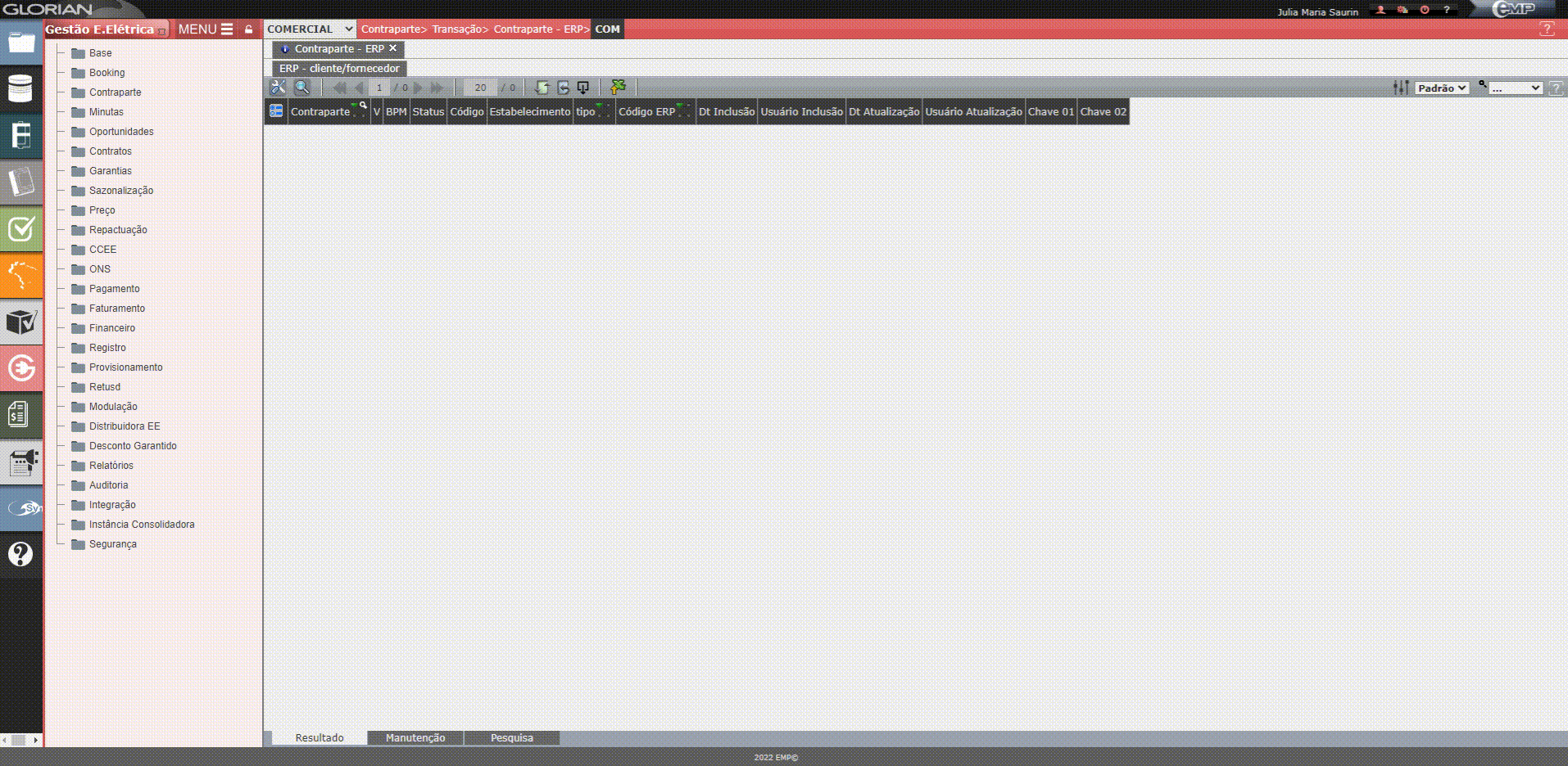 Inclusão de Código ERP em Massa