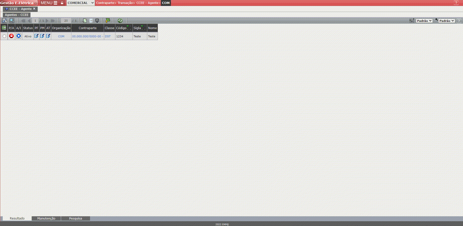 Inclusão e Vinculação de Agente - CCEE com a Contraparte
