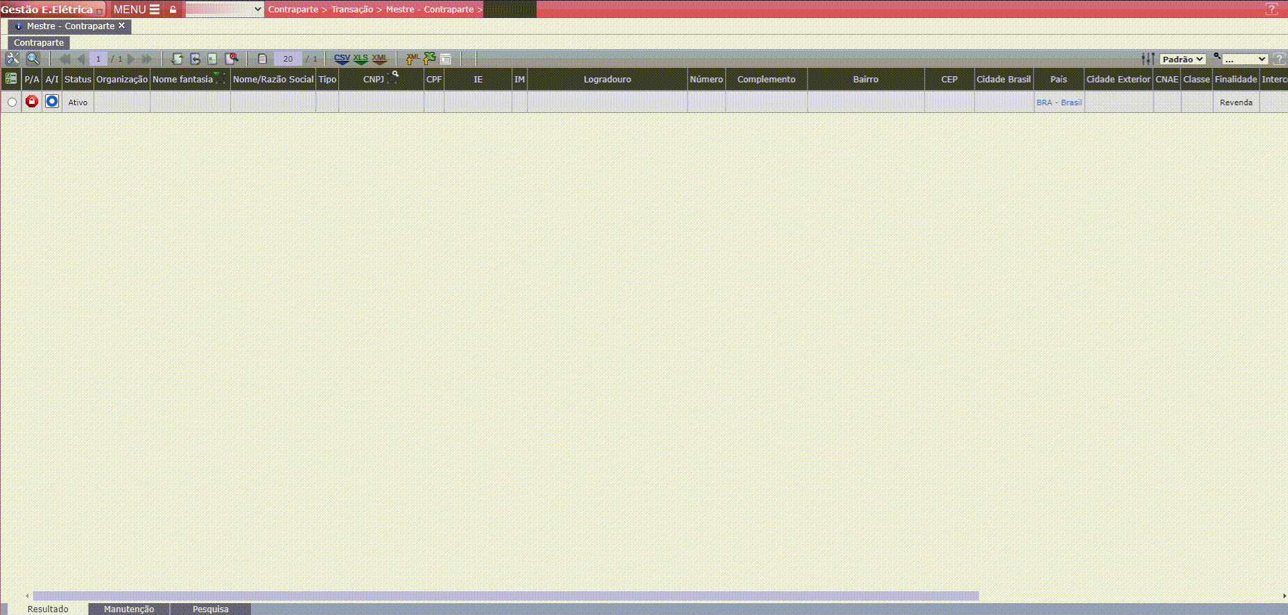 Recuperar dados de agente e perfil da CCEE baseado no CNPJ da Contraparte