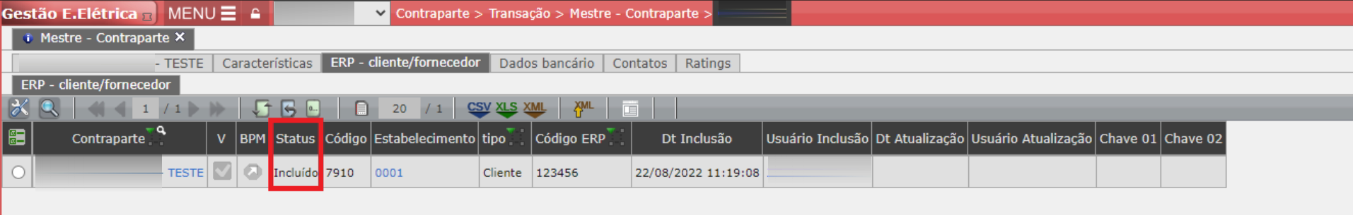 Liberar Registro ERP para BPM (Inclusão)
