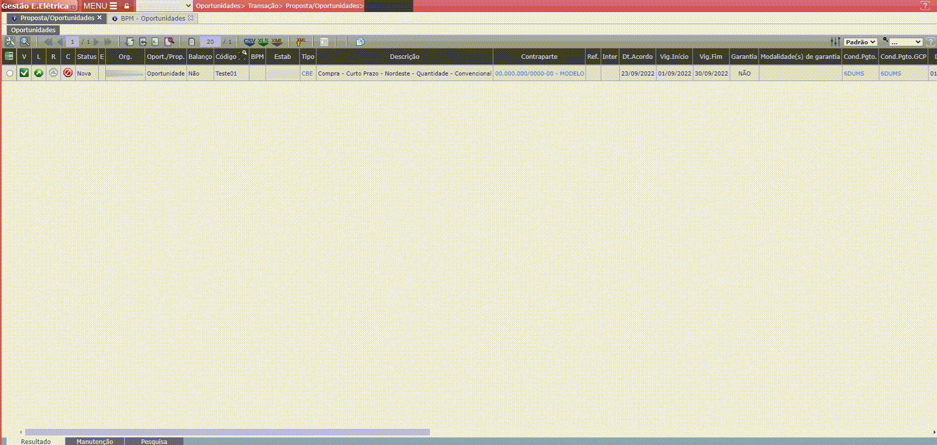 Liberação de Oportunidade para o BPM e Geração de Contrato