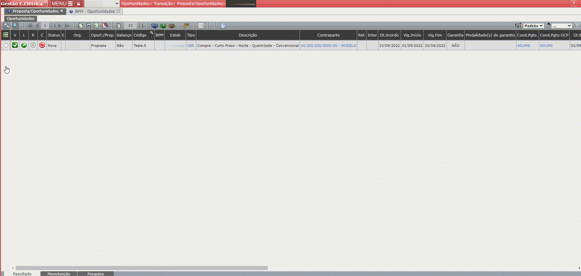 Liberação de Proposta para o BPM e Geração de Oportunidade