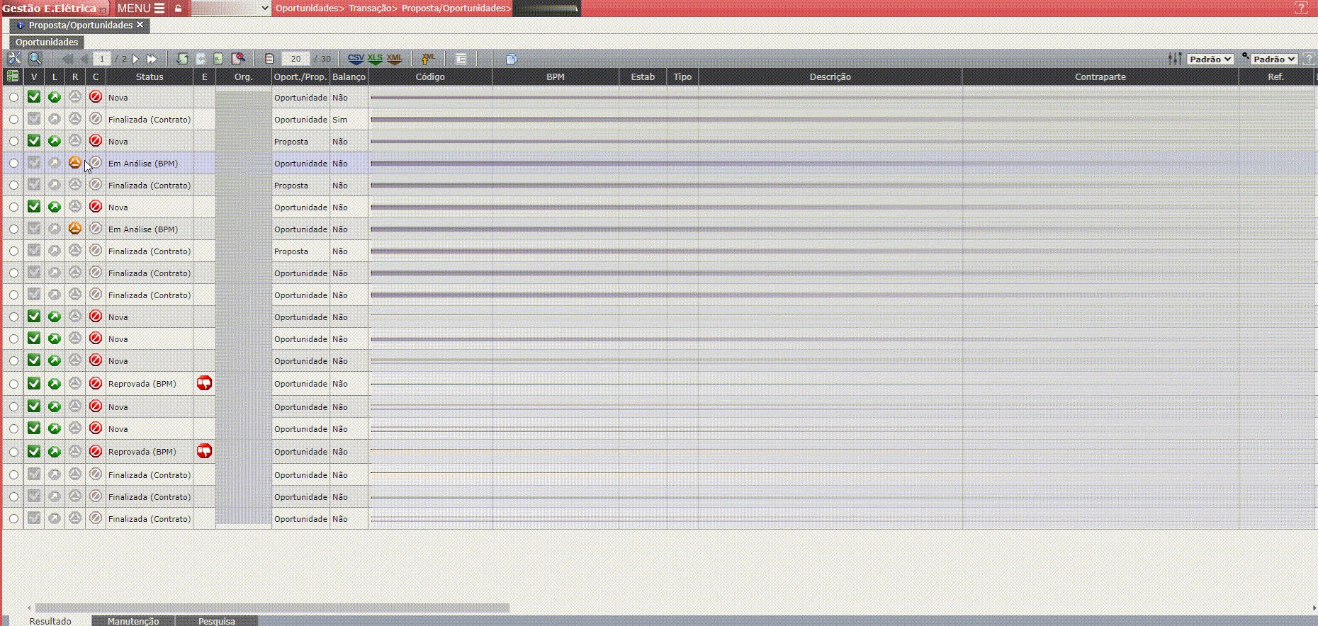 Inclusão de Proposta/Oportunidade Manualmente
