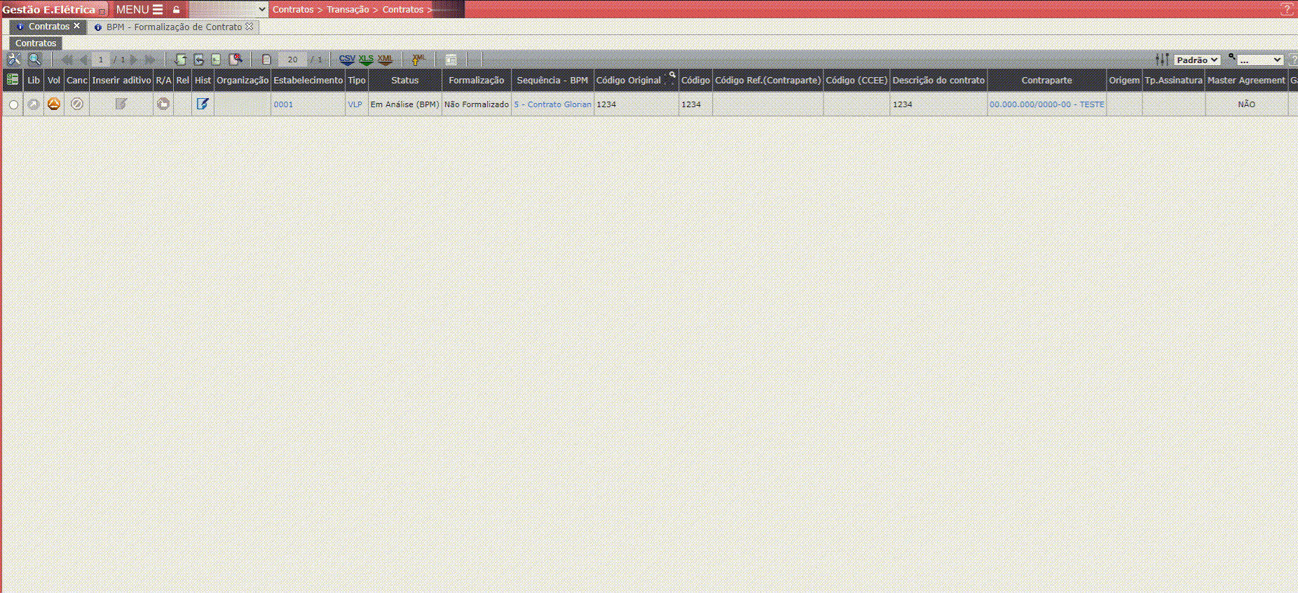 Ativação do Contrato
