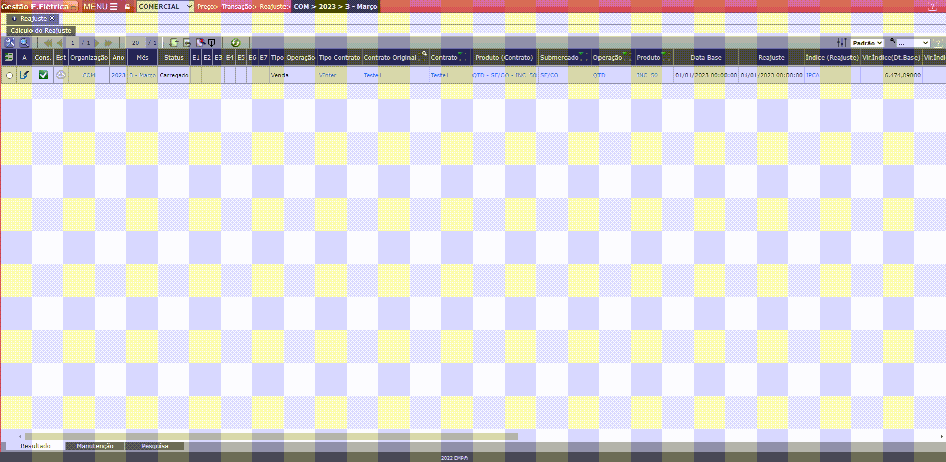 Ajuste de Preço Manual
