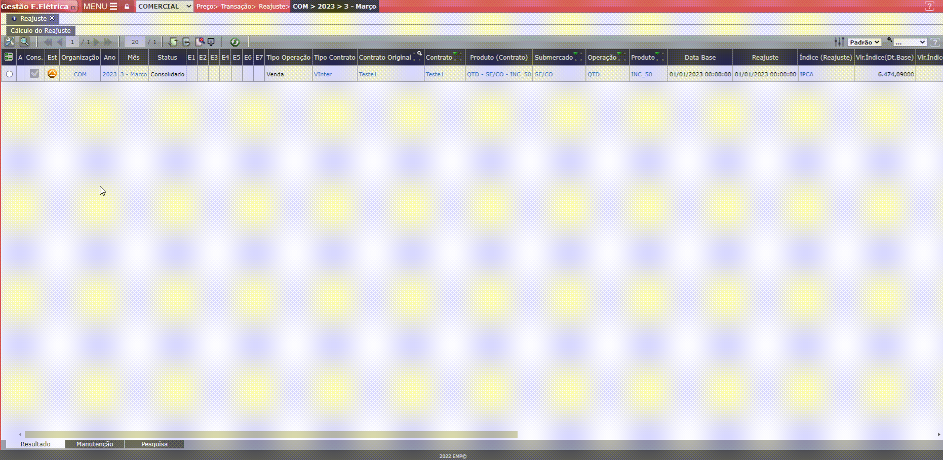 Ajuste de Preço Manual
