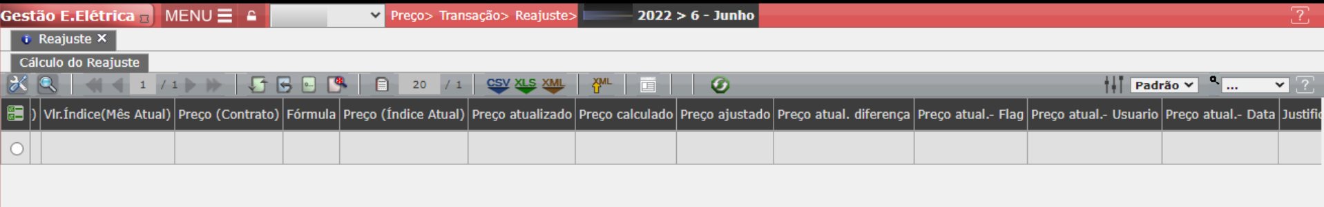 Contrato Gerado Sem Reajuste Calculado
