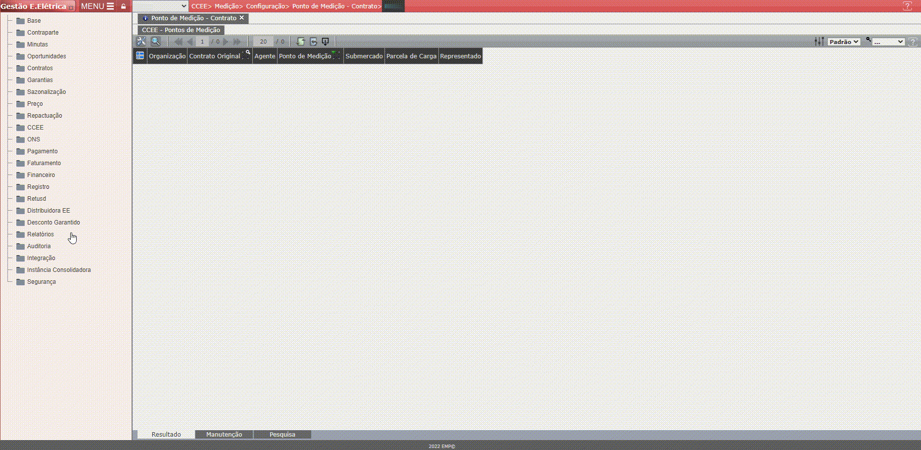 Vinculação de Agente, Ponto de Medição e Parcela de Carga com o Contrato