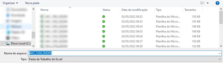 Ajustes arquivos AVC/AVD