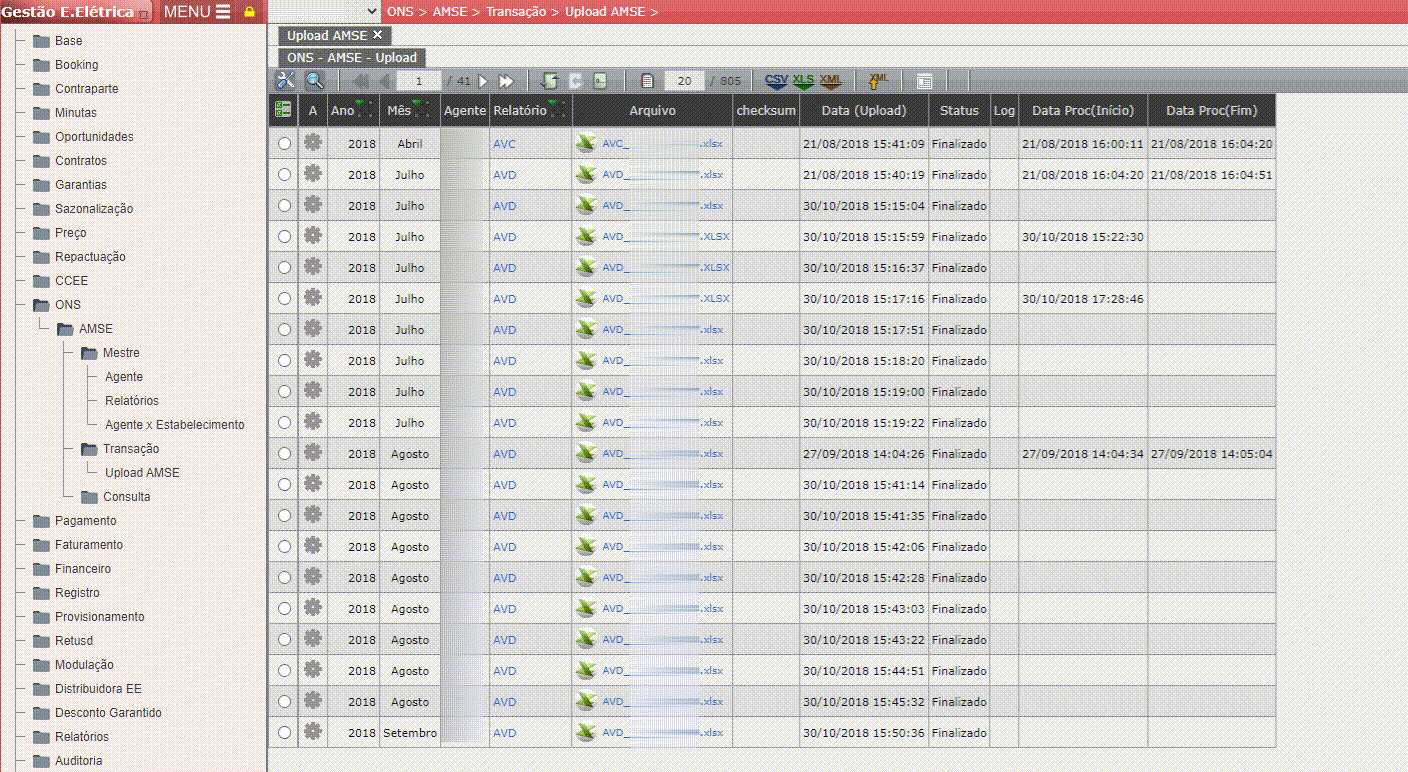 Upload Relatórios AVCs/AVDs