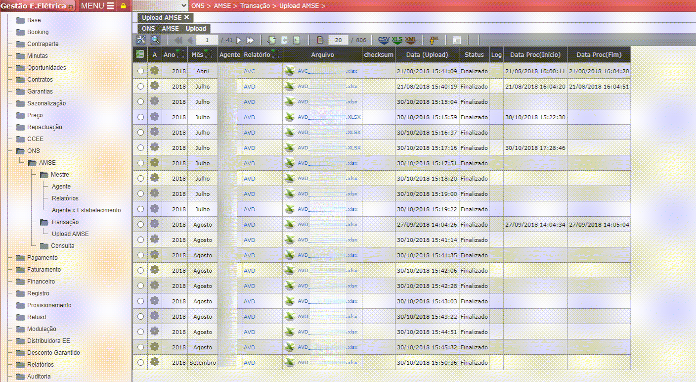 Upload Relatórios AVCs/AVDs