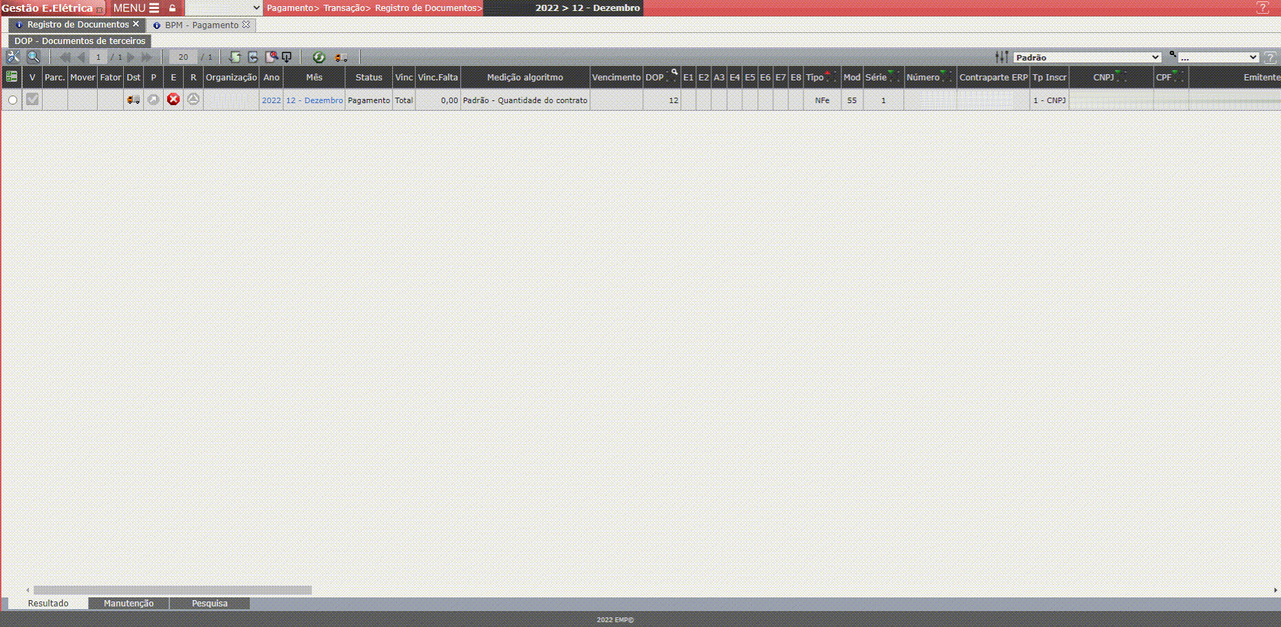 Estorno de Pagamento - Sistema Terceiro (ERP)
