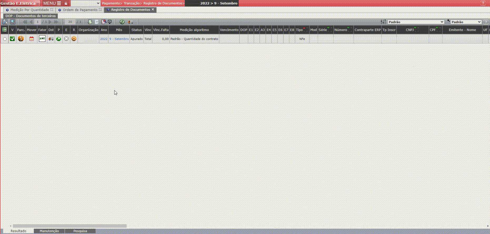 Liberação de Nota para o BPM (Pagamento NF-e)
