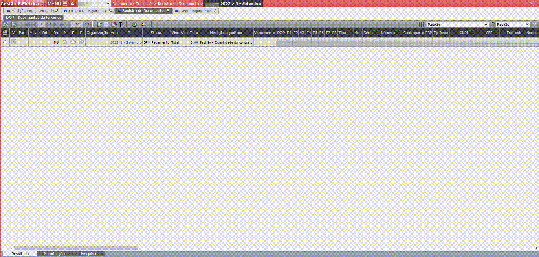 Processo BPM (Pagamento NF-e)
