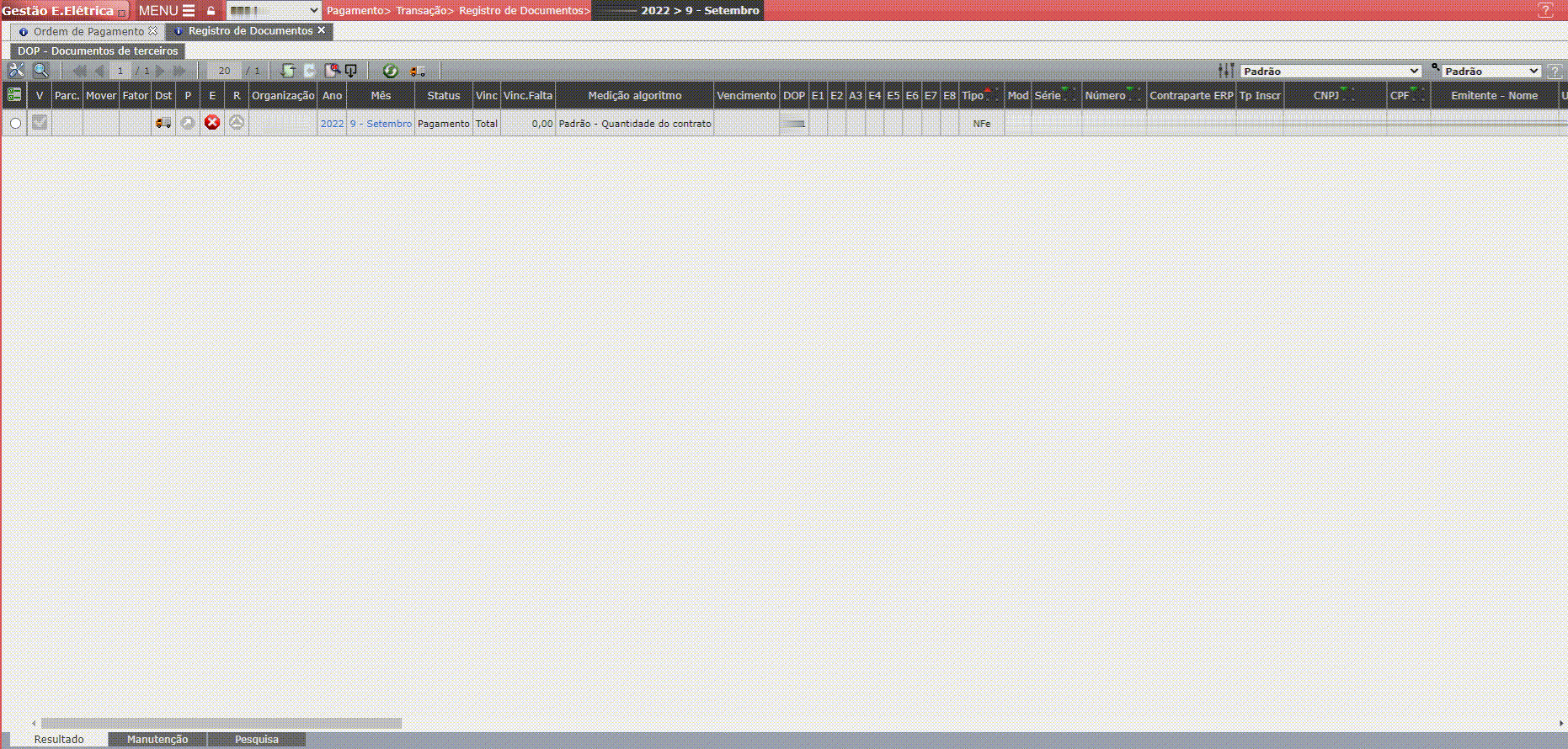 Processo BPM (Pagamento NF-e)
