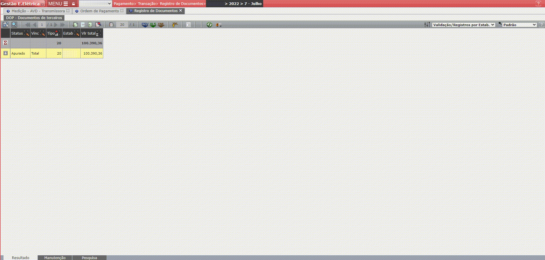 Registro de Documentos - AVD
