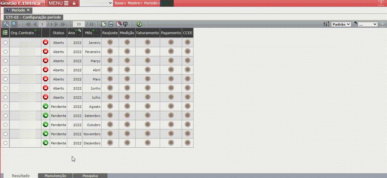 E1: Erro: Período não está aberto
