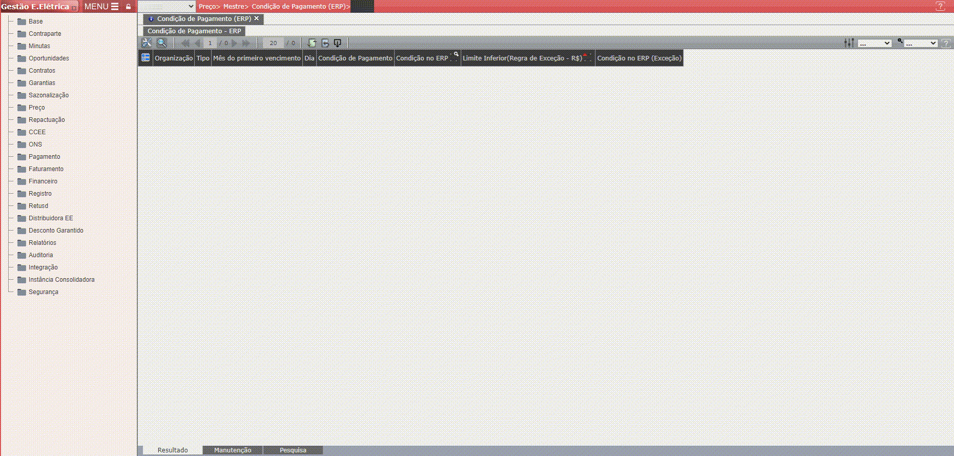 Erro E7: Condição de Pagamento
