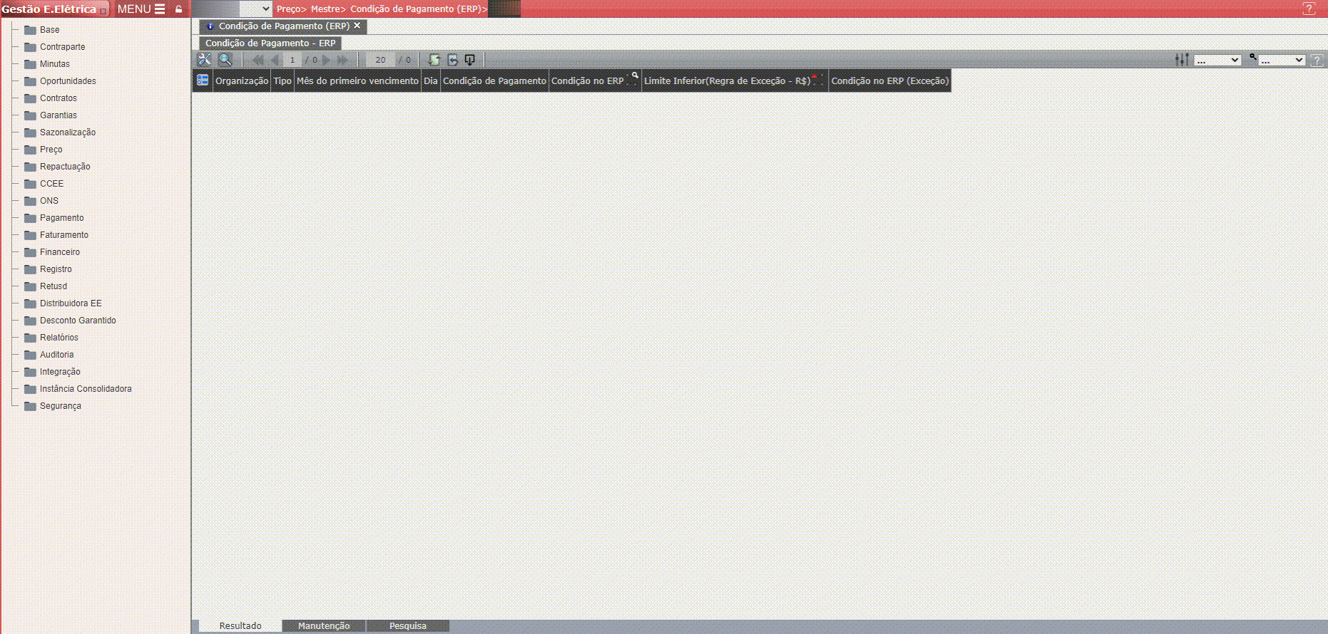 Erro E3: Condição de Pagamento
