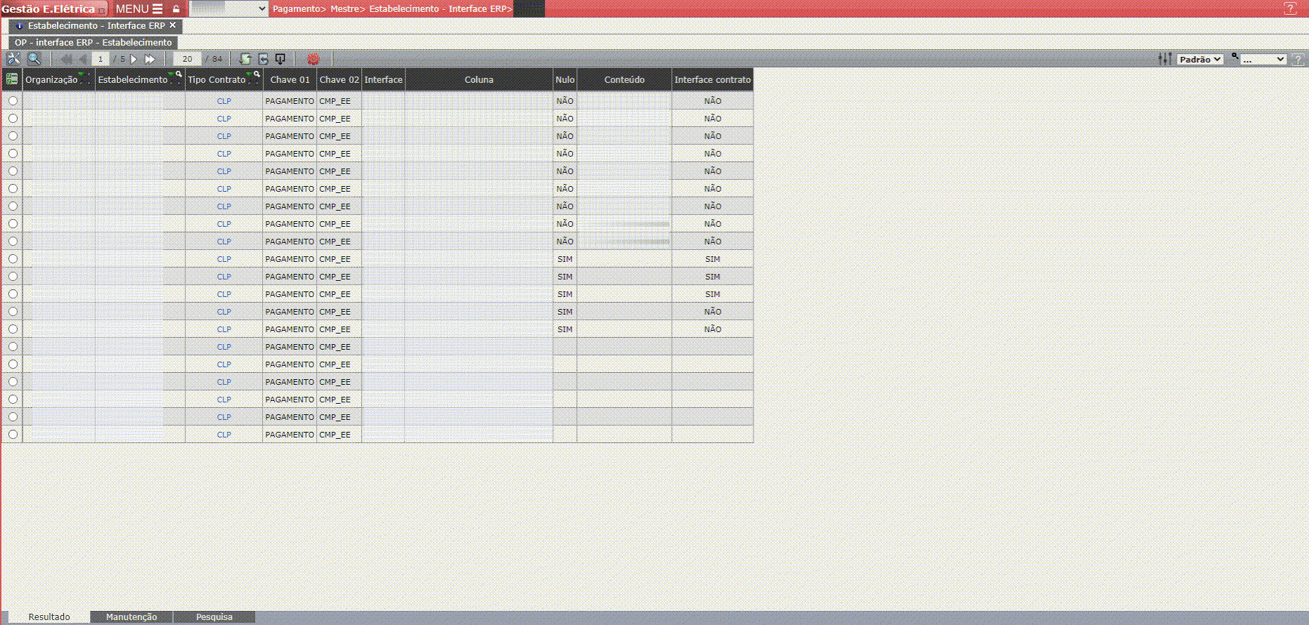 Erro E4: Interface Contrato
