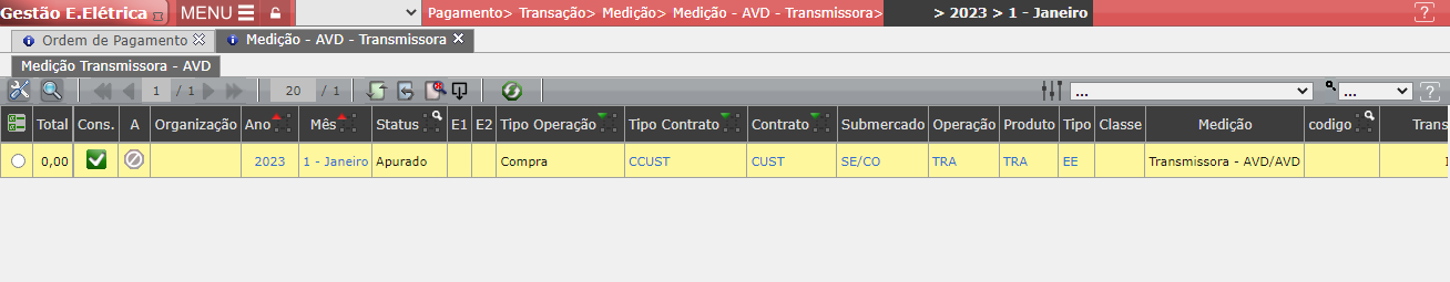Ordens de Pagamento com valor zerado
