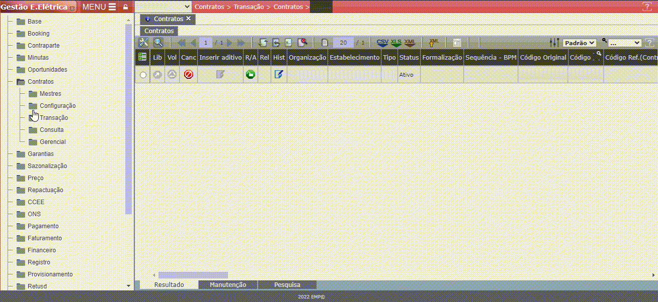 Erro: Coluna E1- Percentual de participação

