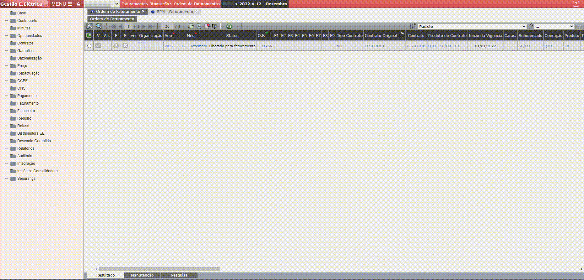 Processo BPM - Faturamento