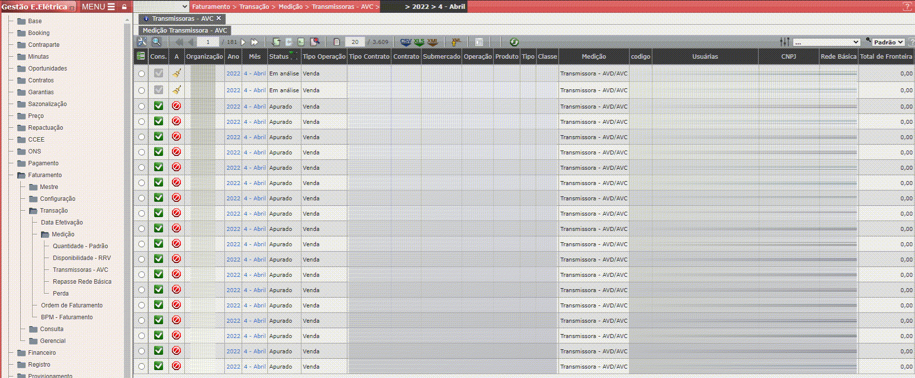 Alteração de registro
