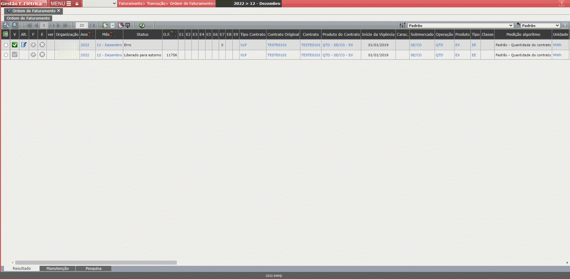 Erro E7: Data de vencimento
