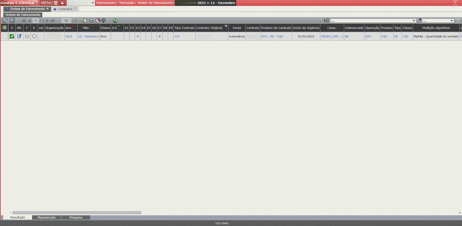 Erro E7: Data de vencimento
