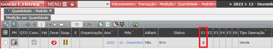 Erro E1: Participação