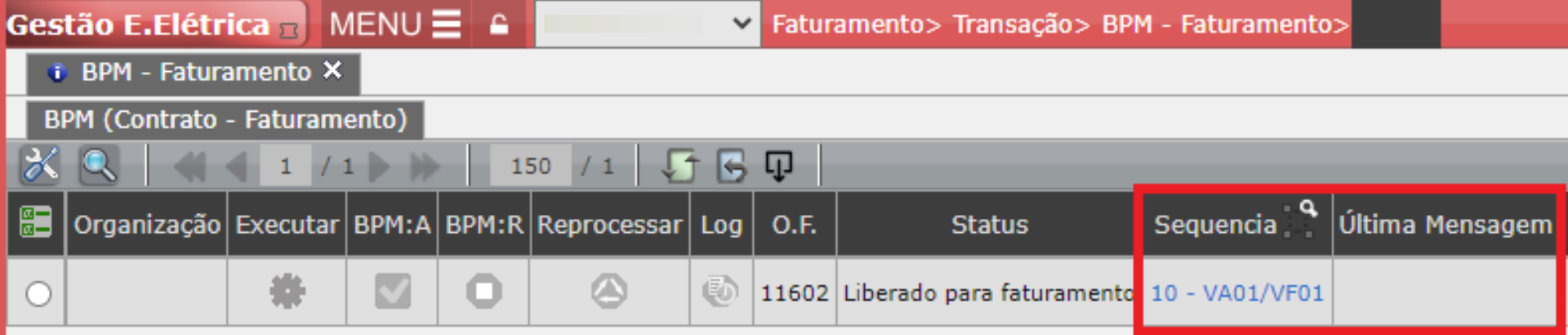 Erro: 10 - VA01/VF01